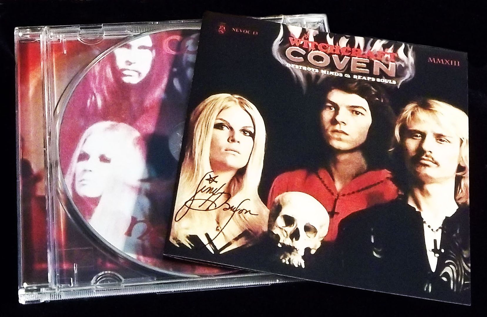 Coven 1969 Witchcraft CD Jinx Signed NEW 2013 Reissue BLK Mass THE