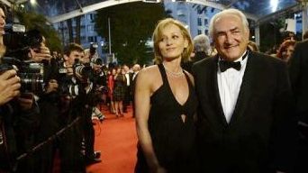 Myriam L'Aouffir and Dominique Strauss-appeared on the red carpet at the Cannes Film Festival