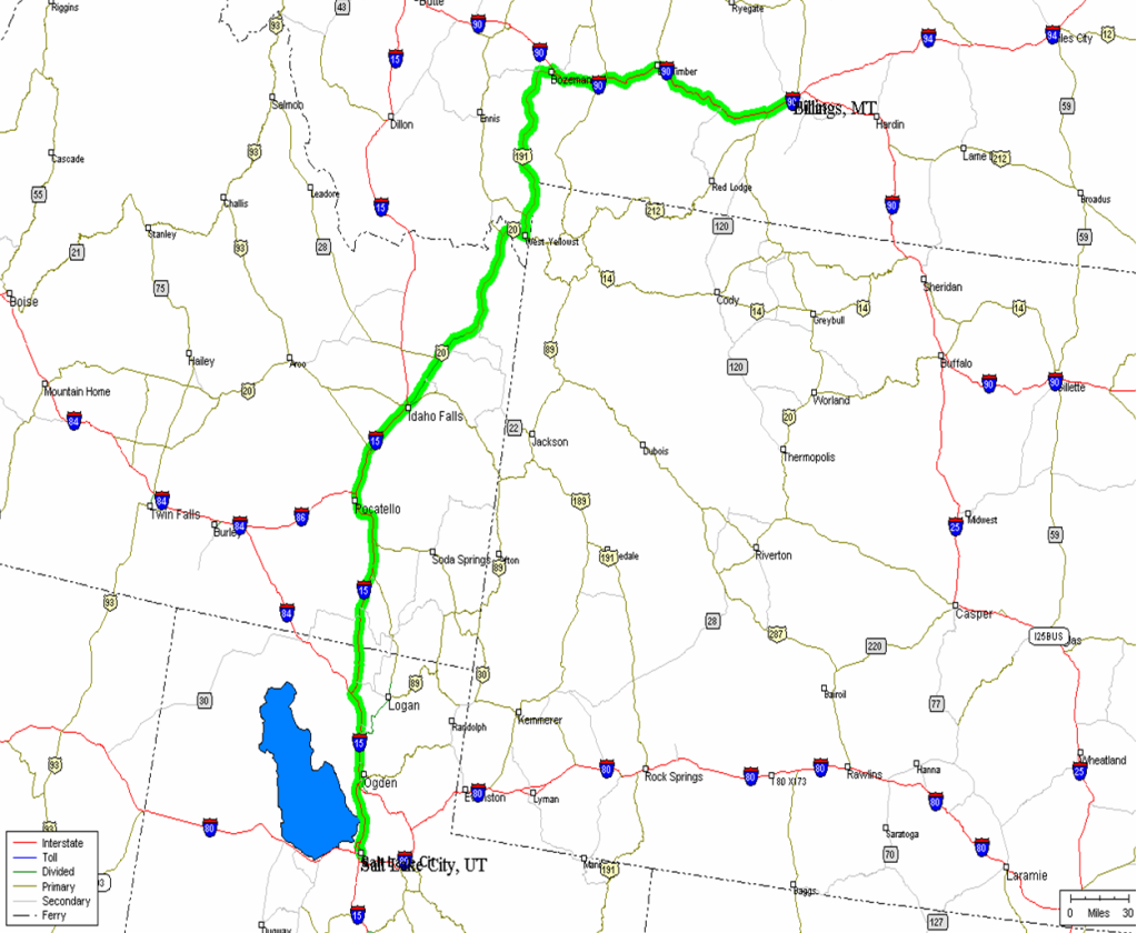What is a faster router to Salt Lake City From Billings MT? (Dillon