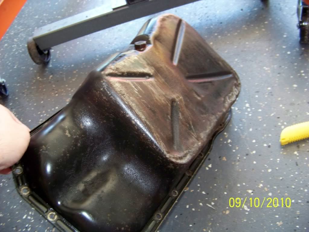 Dented oil pan 2