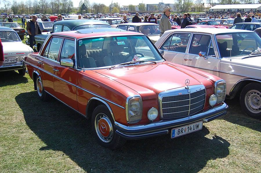 Mercedes W114 W114 EClass Not only cars were here but cute dogs too