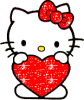 Hello Kitty Glitter Heart