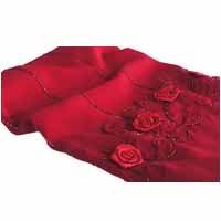 Silk Rose Scarf w/ Beads