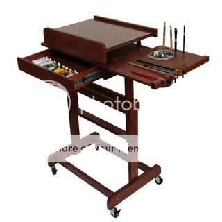 MOBILE ROLLING ARTIST PAINTING DRAWING EASEL TABLE  