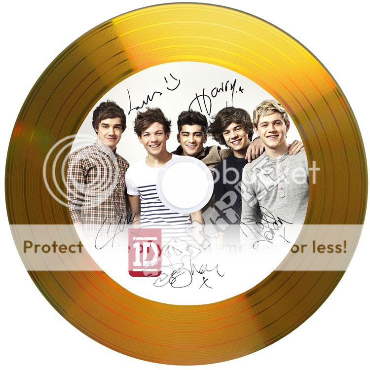  Direction Signed Gold Disc No2 with Autographs. Ideal Gift. Retro Disc